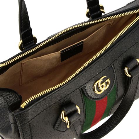 gucci borsa in tessuto con manici bauletto|Borse da donna Gucci .